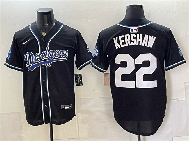 Men's Los Angeles Dodgers #22 Clayton Kershaw B2B Champs 2026 Black Out Style Vapor Limited Stitched Baseball Jersey Men's Los Angeles Dodgers #22 Clayton Kershaw B2B Champs 2026 Black Out Style Vapor Limited Stitched Baseball Jersey